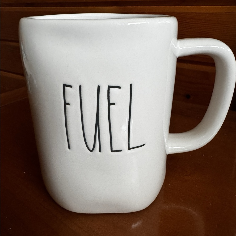 Rae Dunn White 'FUEL' Mug